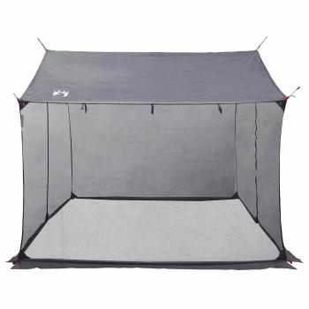 Camping-Tarp mit Netzwänden Grau und Orange 270 x 210 x 210 cm