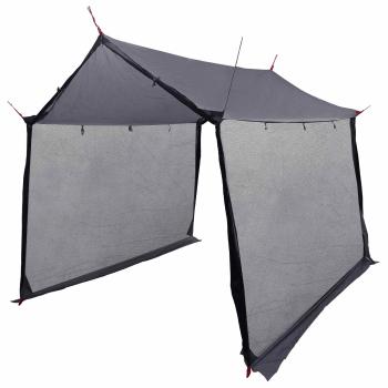 Camping-Tarp mit Netzwänden Grau und Orange 270 x 210 x 210 cm