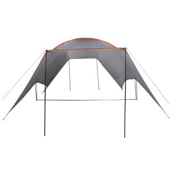 Camping Tarp Wasserfest Grau und Orange 550 x 400 x 230 cm
