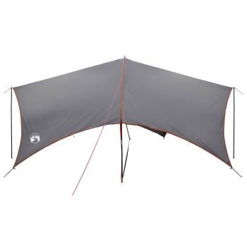 Camping Tarp Wasserfest Grau und Orange 550 x 400 x 230 cm