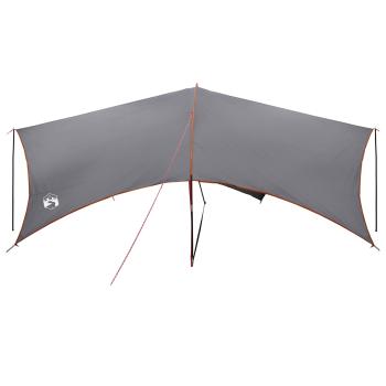 Camping Tarp Wasserfest Grau und Orange 695 x 580 x 200 cm