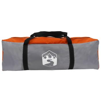 Camping Tarp Wasserfest Grau und Orange 695 x 580 x 200 cm