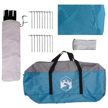 Familienzelt Blau 600 x 400 x 268 cm Polyester und Stahl