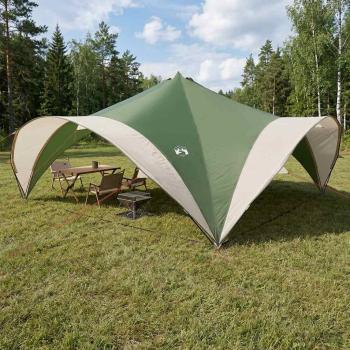 ARDEBO.de - Party-Zelt mit Dach Grün 600 x 600 x 400 cm Polyester und Stahl