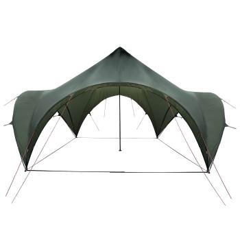 Party-Zelt 400 x 400 x 320 cm Armeegrün Polyester und Stahl