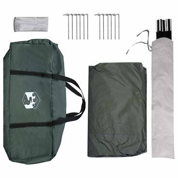 Party-Zelt 400 x 400 x 320 cm Armeegrün Polyester und Stahl