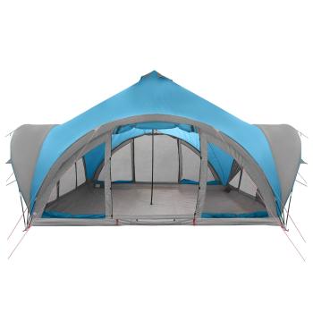 Tipi Zelt 18,0 Personen Blau Polyester und Stahl