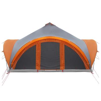 Tipi Zelt Grau und Orange 18-Personen Polyester und Stahl