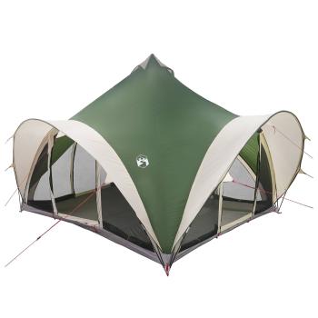 Tipi Zelt 6,0 Personen Grün Polyester und Stahl