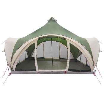 Tipi Zelt 6,0 Personen Grün Polyester und Stahl
