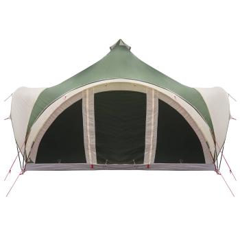 Tipi Zelt 6,0 Personen Grün Polyester und Stahl