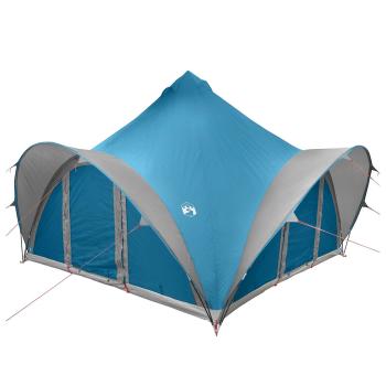 Tipi Zelt 6,0 Personen Blau Polyester und Stahl