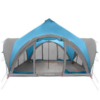 Tipi Zelt 6,0 Personen Blau Polyester und Stahl