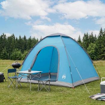 ARDEBO.de - Campingzelt 2 Personen Blau 185T Polyester mit PU-Beschichtung