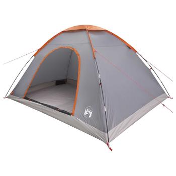 Campingzelt 6 Personen Grau und Orange
