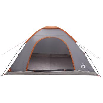 Campingzelt 6 Personen Grau und Orange