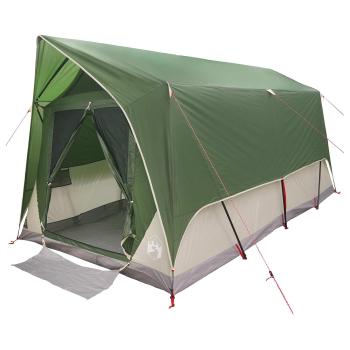 Tunnelzelt 8 Personen Grün Polyester und Stahl