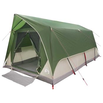 Tunnelzelt mit Dach Grün 10 Personen Polyester und Stahl