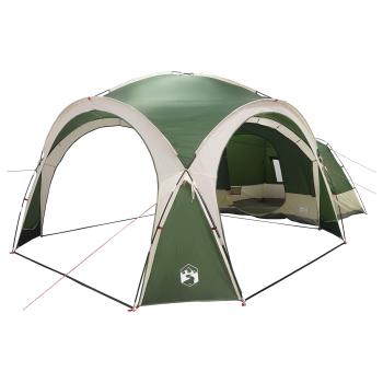 Seitenzelt Grün 643 x 408 x 260 cm Polyester und Stahl