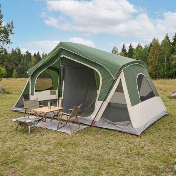 ARDEBO.de - Hütten-Zelt Grün 480 x 273 x 205 cm Polyester und Stahl