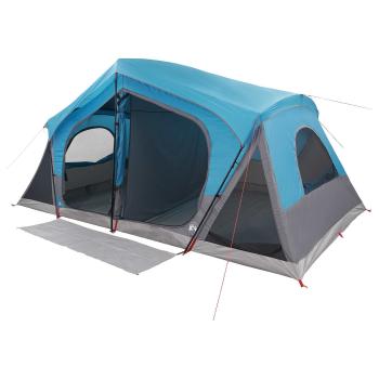 Hütten-Zelt Blau 10-Personen Polyester und Stahl