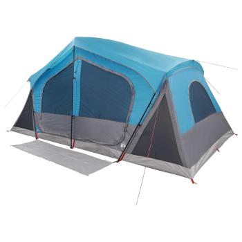 Hütten-Zelt Blau 10-Personen Polyester und Stahl