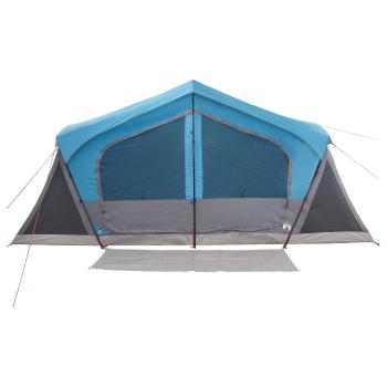 Hütten-Zelt Blau 10-Personen Polyester und Stahl