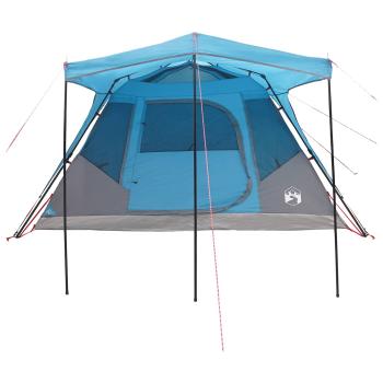 Familienzelt Blau 6-Personen Polyester und Stahl