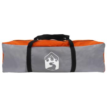 Tipi Zelt 20 Personen Grau und Orange Polyester und Stahl