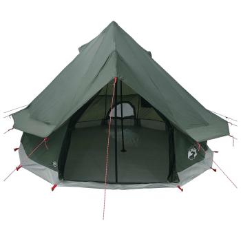 Tipi Zelt 4 Personen Armeegrün Polyester und Stahl