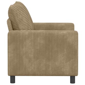 Sofa Taupe 126 x 81 x 87,5 cm Polyester