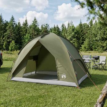 ARDEBO.de - Campingzelt mit Regenhaube wasserdicht 3 Personen Olivgrün