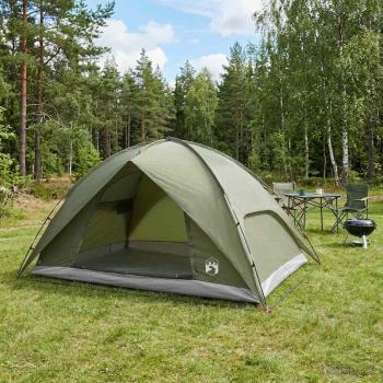 ARDEBO.de - Campingzelt mit Regenhaube wasserdicht 4 Personen Olivgrün