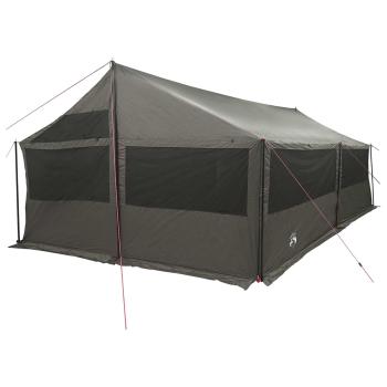 Familienzelt Braun grau 600 x 402 x 268 cm Polyester und Stahl