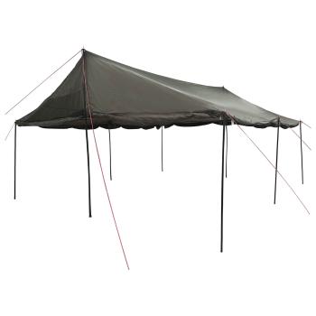 Familienzelt Braun grau 600 x 402 x 268 cm Polyester und Stahl
