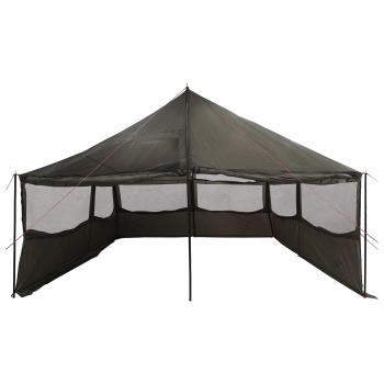 Familienzelt Braun grau 600 x 402 x 268 cm Polyester und Stahl