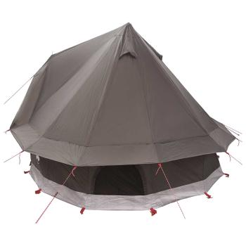 Tipi Zelt 4 Personen Braun Grau Polyester und Stahl