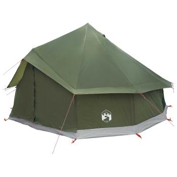 Tipi Zelt 8 Personen Armeegrün Polyester und Stahl