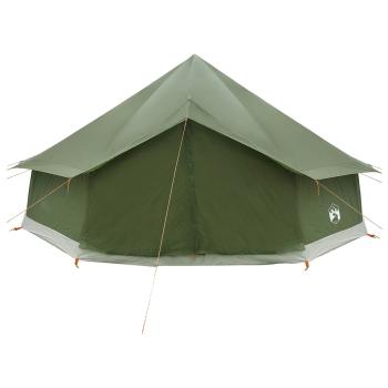 Tipi Zelt 12 Personen Armeegrün Polyester und Stahl