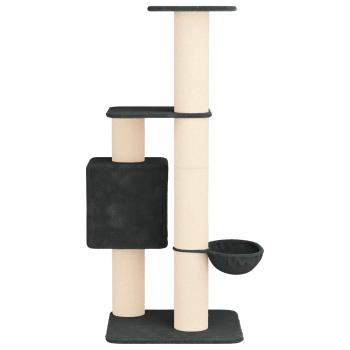 Katzennbaum mit Sisal-Kratzsäulen Dunkelgrau 137 cm