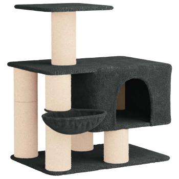 Katzennbaum mit Sisal-Kratzsäulen Dunkelgrau 96 cm