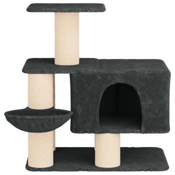 Katzennbaum mit Sisal-Kratzsäulen Dunkelgrau 96 cm