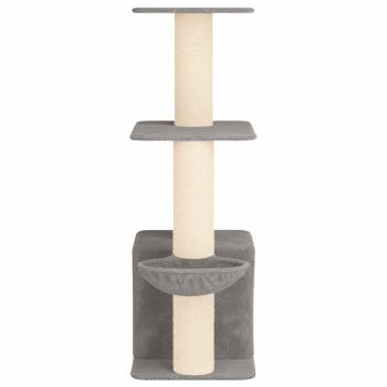 Katzennbaum mit Sisal-Kratzsäulen Hellgrau 133 cm
