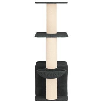Katzennbaum mit Sisal-Kratzsäulen Dunkelgrau 133 cm