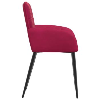 Esszimmerstühle 2 stk. Samt Weinrot 56,5 x 50 x 85 cm