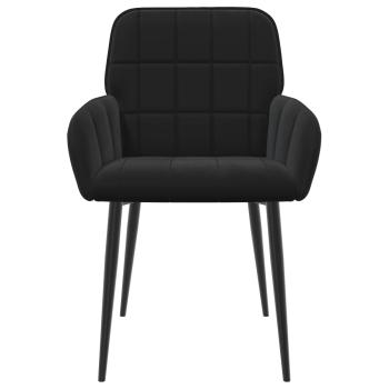 Esszimmerstühle 2 Stk. Samt Schwarz 57 x 50 x 85 cm