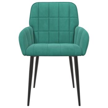 Esszimmerstühle 2 Stk. Samt Türkis 57 x 50 x 85 cm