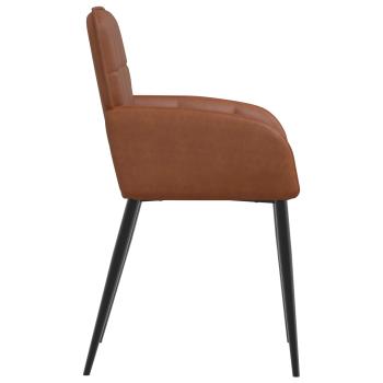 Esszimmerstühle 2 Stk. Kunstleder Braun 57 x 50 x 85 cm