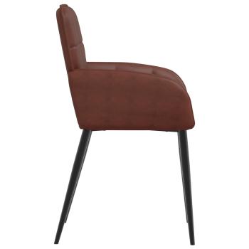 Esszimmerstühle 2 Stk. Kunstleder Glänzendes Braun