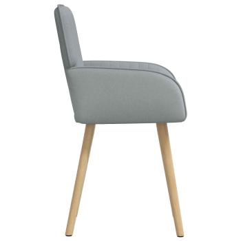 Esszimmerstühle 2 Stk. Stoff Hellgrau 56,5 x 50 x 87,5 cm